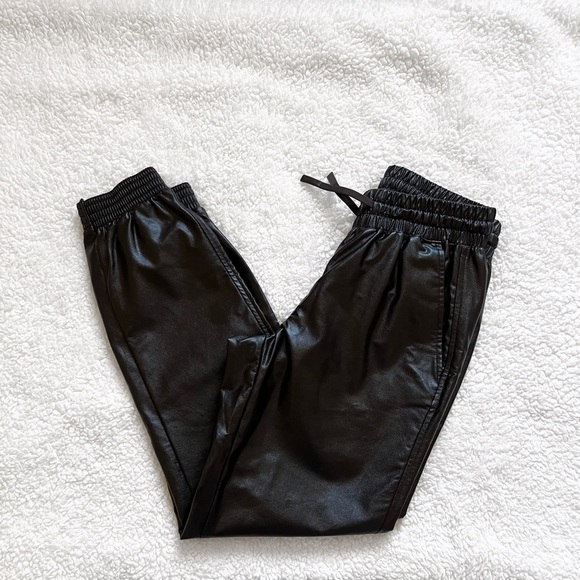 Zara Pants & Jumpsuits Zara Faux Leather Jogging Pants Poshmark